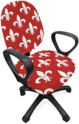 Ambesonne Fleur De Lis Office Chair Slipcover Set