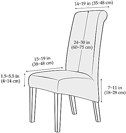 Faux Leather Waterproof Stretch Dining Chair Covers Cream 4