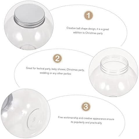 HOMSFOU 5pcs Christmas Candy Jar Containers for Party Favors