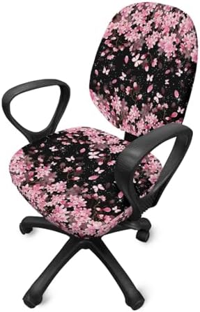 Cherry Blossom Office Chair Cover 2 Piece Pink