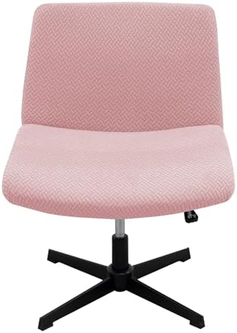 Pink Armless Chair Cover for Home Office