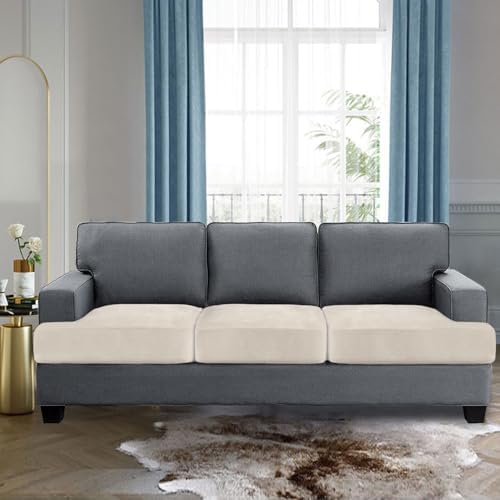 HVERSAILTEX Stretch Velvet 3 Piece Sofa Slipcovers