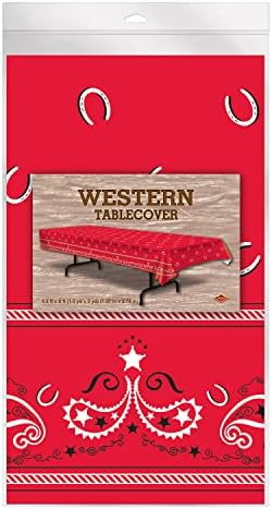 Beistle Red Bandana Tablecovers 54 x 108 2 Pack