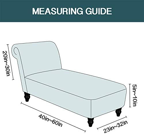 FantasDecor Chaise Lounge Velvet Slipcover - Ivory