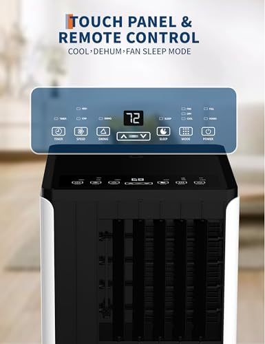 MilleLoom 8000 BTUs Portable AC Unit with Fan and Dehumidifier