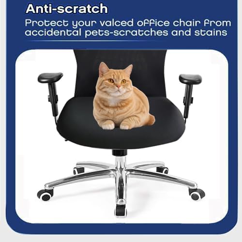 3 Piece Office Chair Covers Set Black
