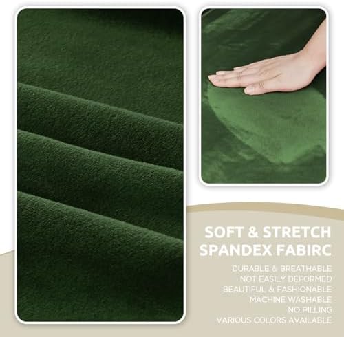 NICEEC Green Spandex Mid Century Chair Covers with Zippers