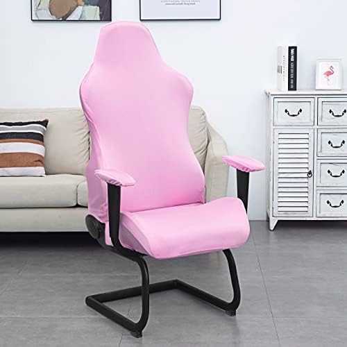 BTSKY Ergonomic Gaming Chair Slipcovers Pink Stretchy Polyester