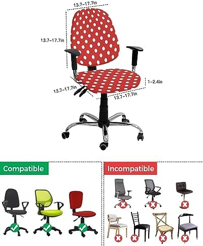 TweetyBed Office Chair Cover Polka Dot Stretchable