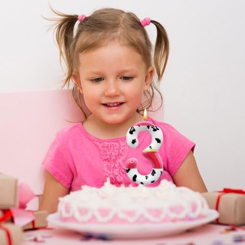 Paw Print Birthday Cake Candles Number 6 for Kids