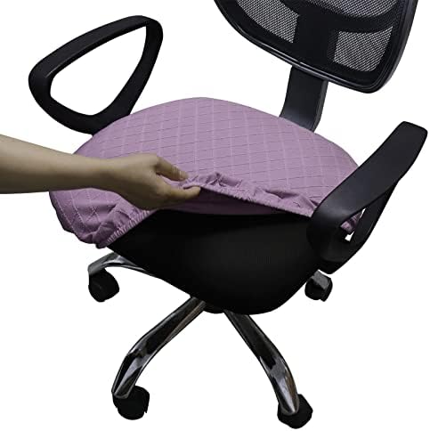 Melaluxe Stretch Jacquard Office Chair Cover Light Purple