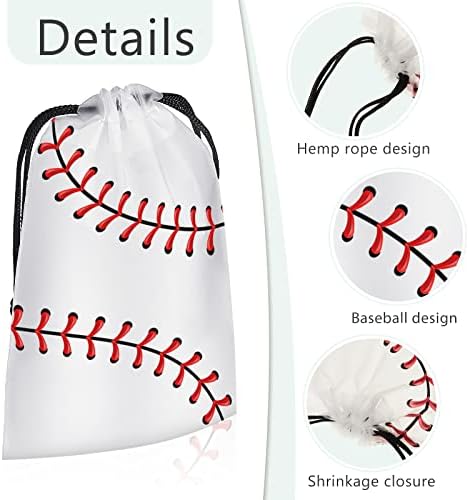 Flutesan 50 Pack 6x8 Inch Drawstring Baseball Bags