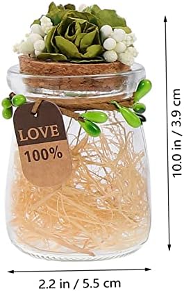 Cabilock 4pcs Glass Candy Box Wedding Favors Decor