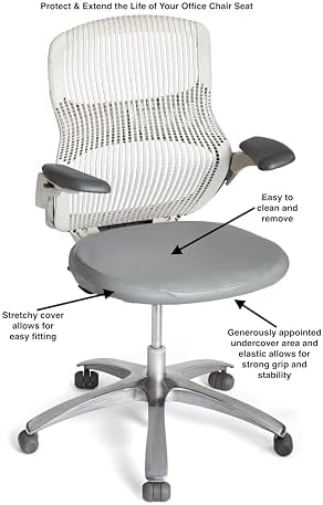 Office Desk Chair Seat Covers - 1 Grey