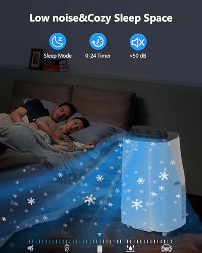 14000BTU Portable AC Unit with Cool Fan Dry 3-in-1 Modes