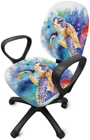 Sea Turtle Office Chair Covers 2 Piece Stretchy Chair Slipcovers