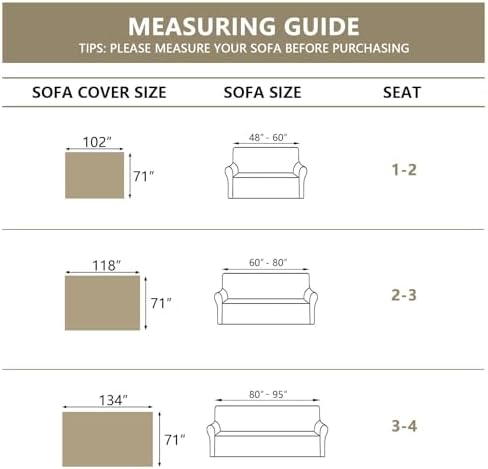 Non Slip Couch Cover for 2 Cushion Couch Grayish Blue 71x102