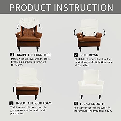 Easy-Going Stretch Wingback Chair Sofa Slipcover 1
