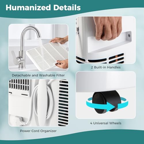 Costway 14000BTU Portable AC with Heat WiFi Fan Dehumidifier