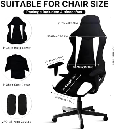 PEKJI Gaming Chair Covers Stretchable Elastic Washable