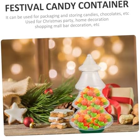 Cabilock Transparent Christmas Tree Candy Jar
