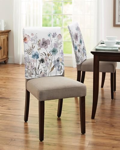 Spring Floral Chair Covers - 4 Pcs Dining Room Chair Back Covers 1