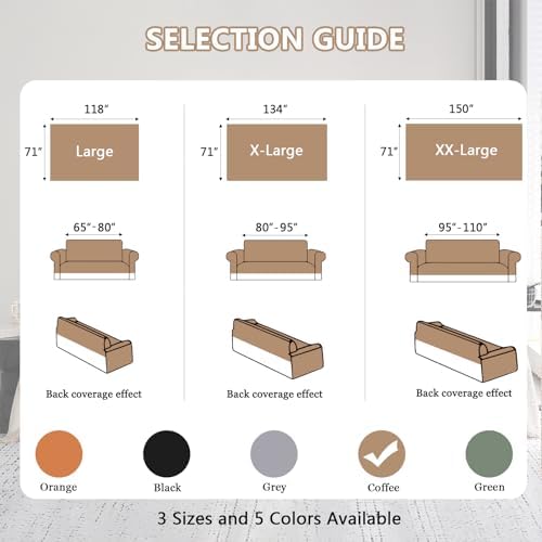 DREAMINGO Couch Cover - Striped Jacquard Beige Khaki Modern Chic