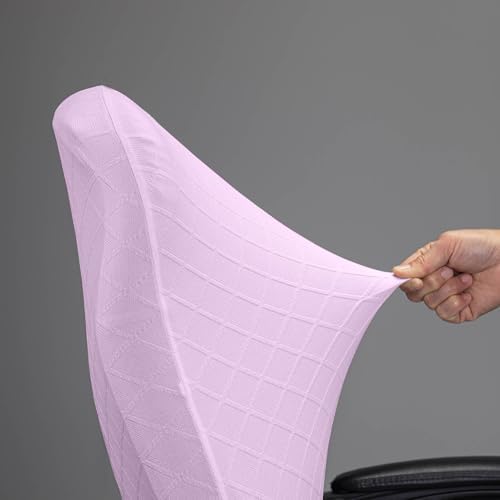 Melaluxe Stretch Jacquard Office Chair Cover Light Purple