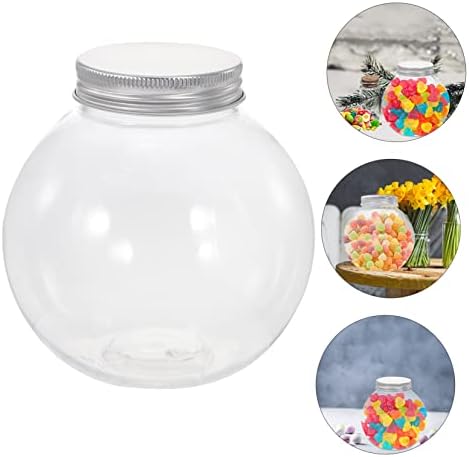 HOMSFOU 5pcs Christmas Candy Jar Containers for Party Favors