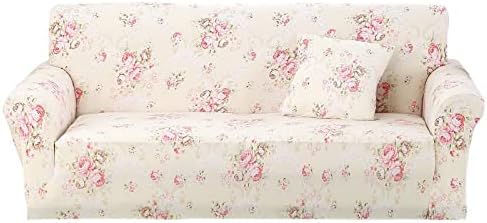 Stretch Couch Cover Printed Sofa Protector with Pillowcase