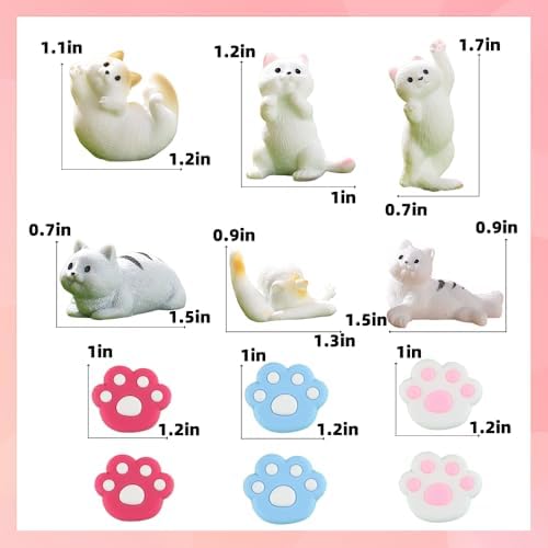 Cat Cake Topper Birthday Decorations 36pcs Set