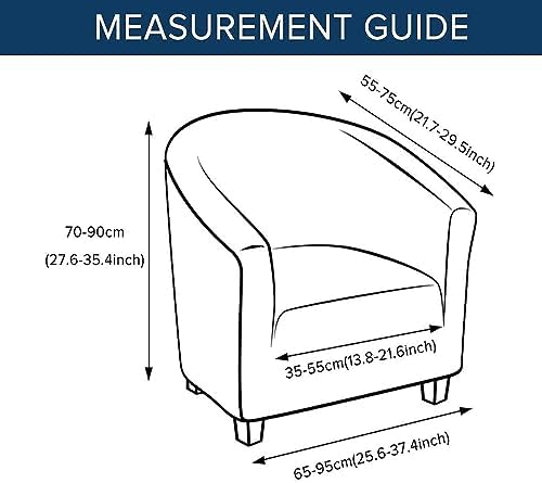 UEMIS Stretch Barrel Chair Cover Removable Slipcover Protector