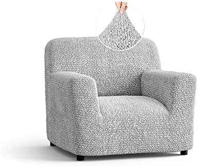PAULATO BY GAICO Chair Cover - Stretch Fit - Soft Microfiber - Light Grey