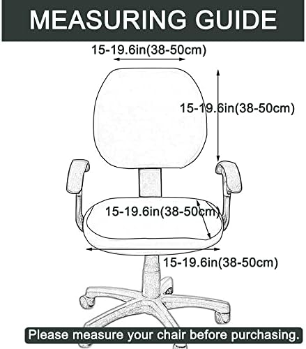 Shukii Black Waterproof PU Leather Chair Cover for Office Desk Chair