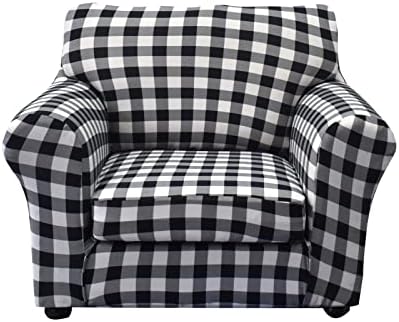 NILUOH 2-Piece Stretch Armchair Slipcover with Cushion Cover