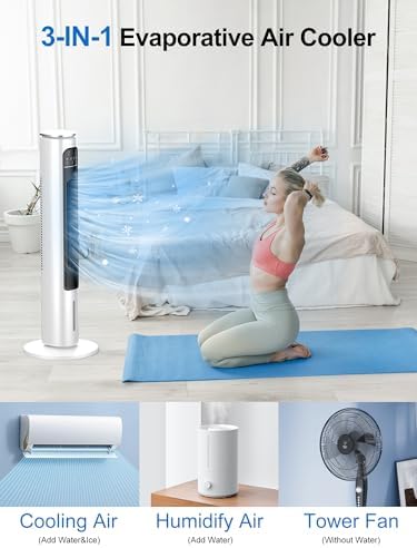 Slkdrft Evaporative Air Cooler with 4 Modes and 12H Timer