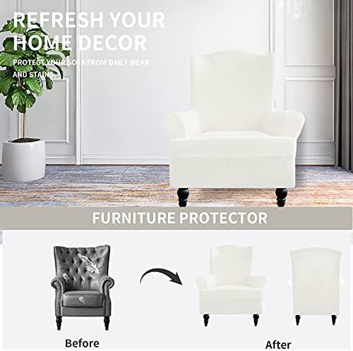Easy-Going Stretch Wingback Chair Sofa Slipcover 1