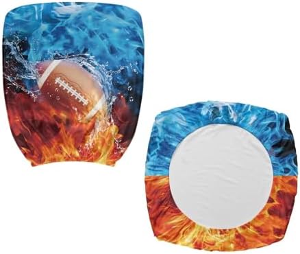 Talayituse Football Water Flame Print Chair Covers for Office