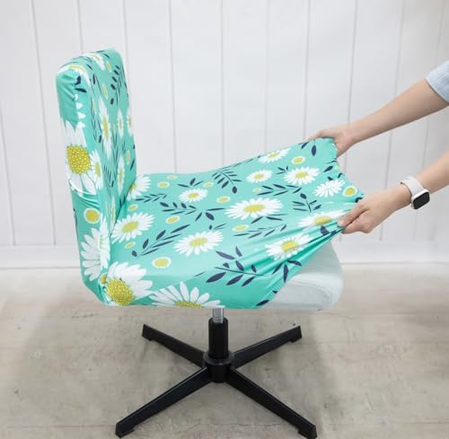Acoolser Armless Office Chair Cover Criss Cross Slipcover