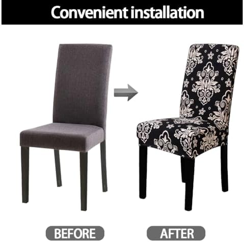 Meioro Stretch Chair Covers Set of 4 Dining Room