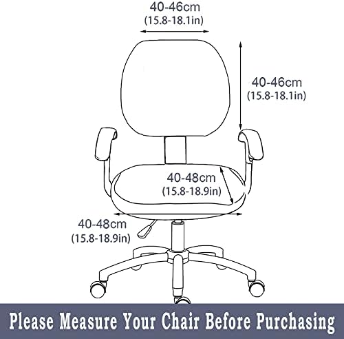 ITFRO Velvet Office Chair Cover Set 2 Piece