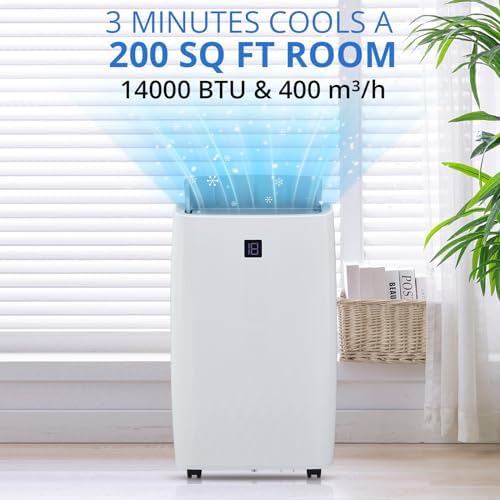 14000BTU Portable AC Unit with 4 in 1 Functionality