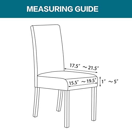 Turquoize Stretch Dining Chair Covers Set of 4 Khaki