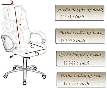 MOCAA Computer Office High Back Chair Covers Stretchable Rotating Slipcovers