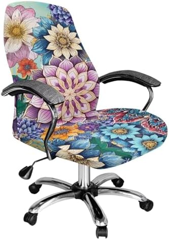 Garucesta Stretchable Office Chair Slipcover with Elastic Edge