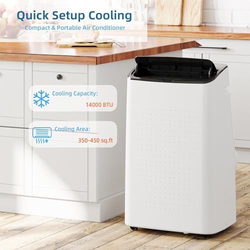 14000 BTU Portable Air Conditioner with Fan and Dehumidifier
