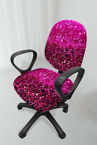 WIRESTER Hot Pink Glitter Office Chair Slipcover