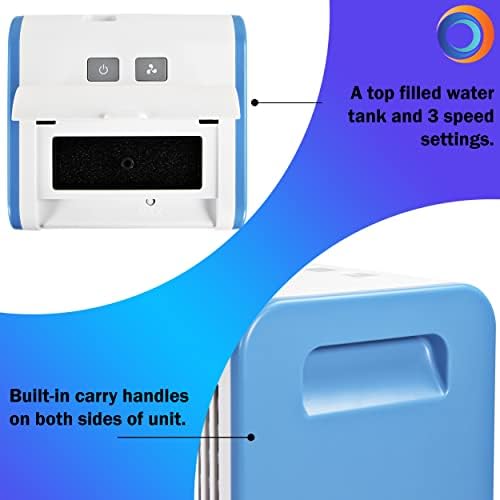 Comfort Zone 3-Speed Evaporative Air Cooler - Blue