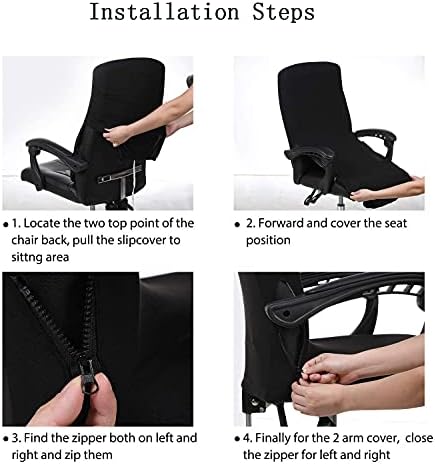 Stretch Office Chair Cover with Zipper for Universal Use