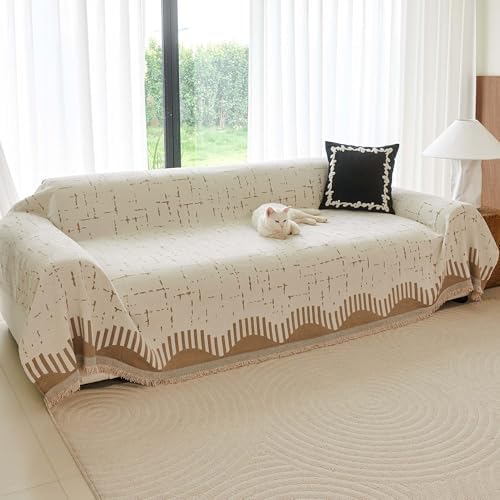 Boho Dog Couch Cover - Pet Proof 2 Cushion Slipcover 71x118